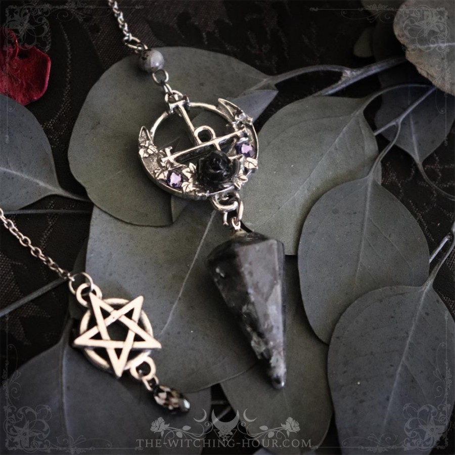 Sigil of Lilith larvikite pendulum