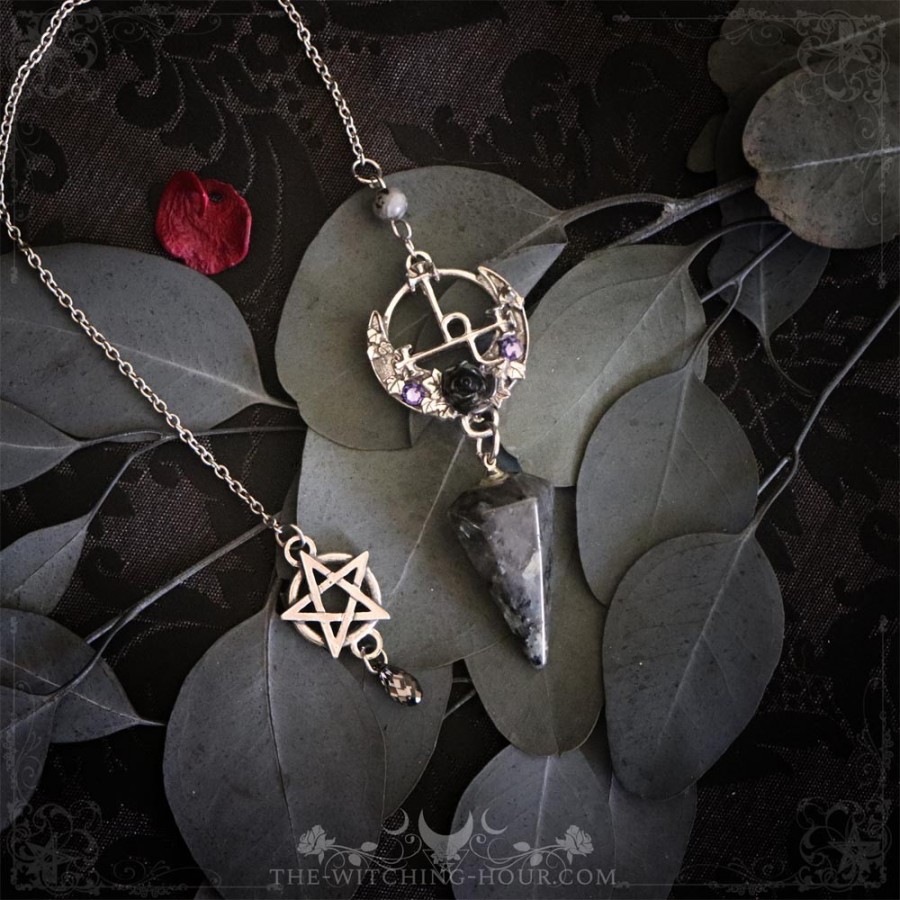 Sigil of Lilith larvikite pendulum