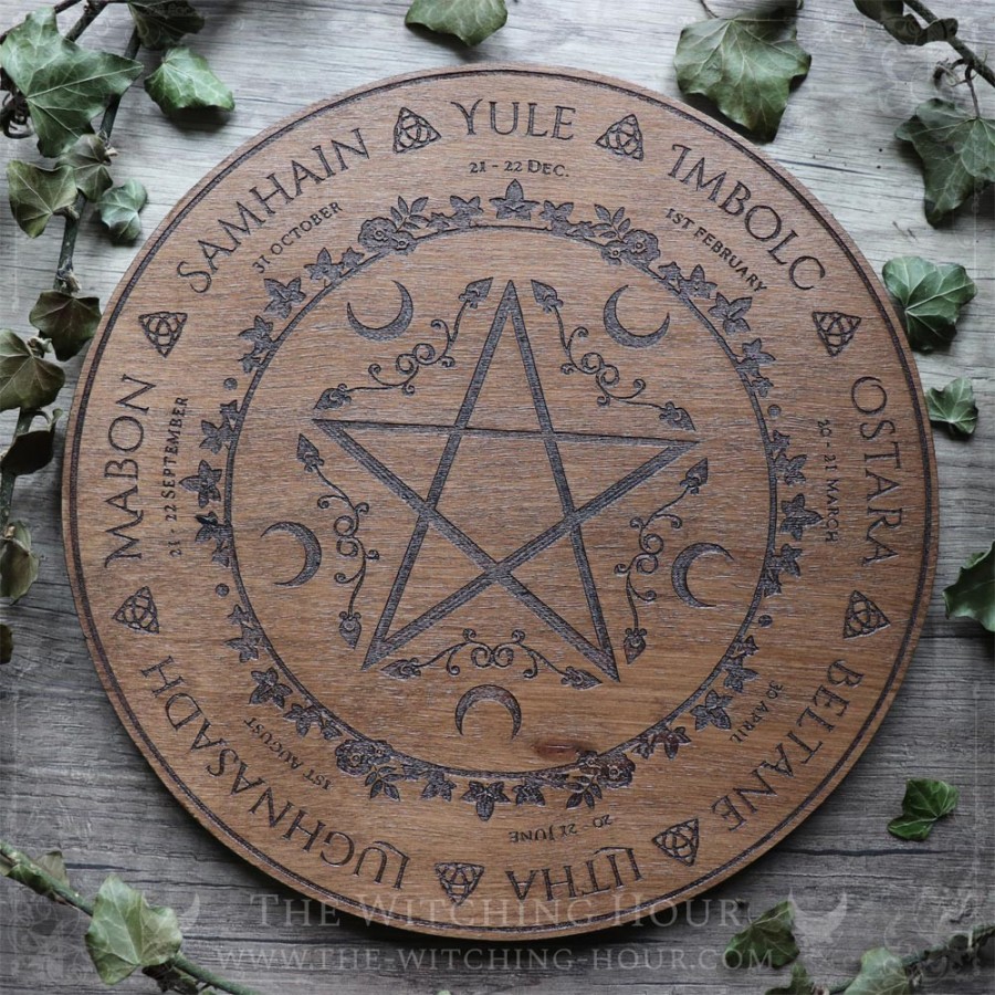 Roue de l'année pentacle Wicca