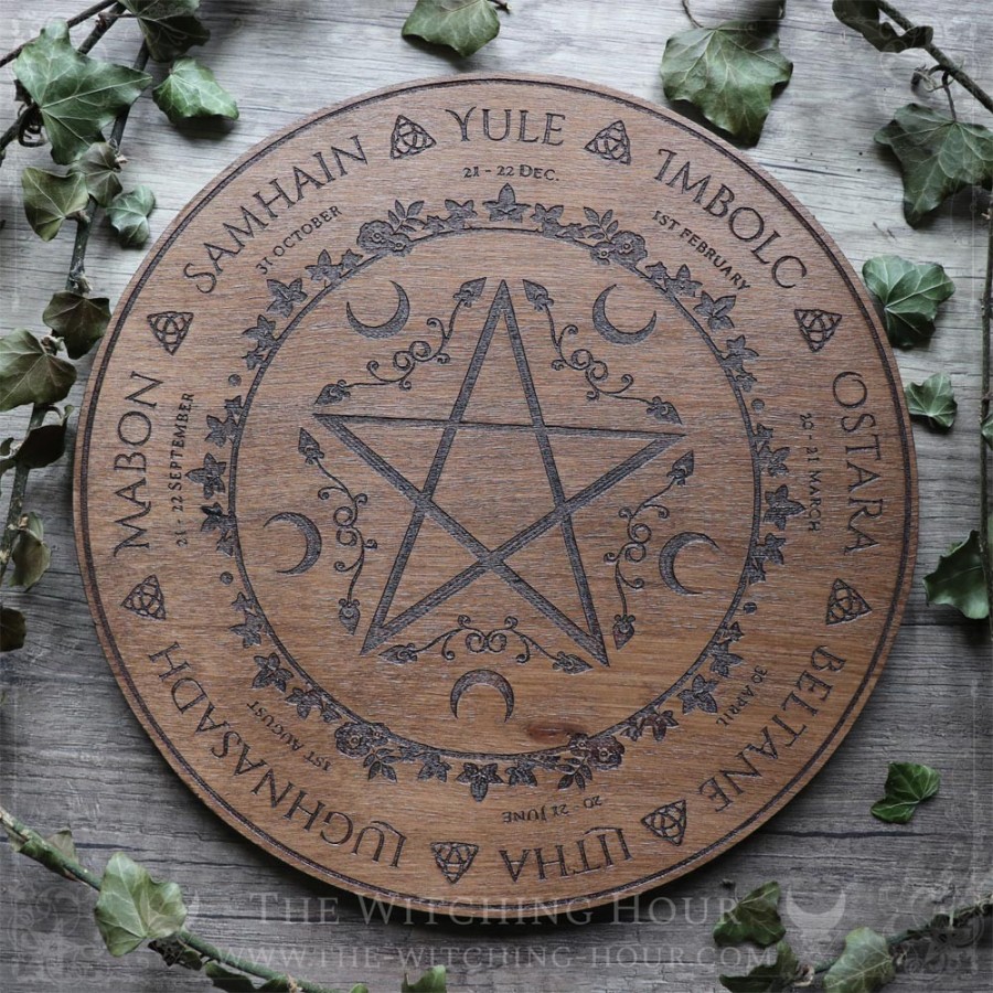 Roue de l'année pentacle Wicca