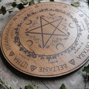 Wiccan pentagram wheel of the year