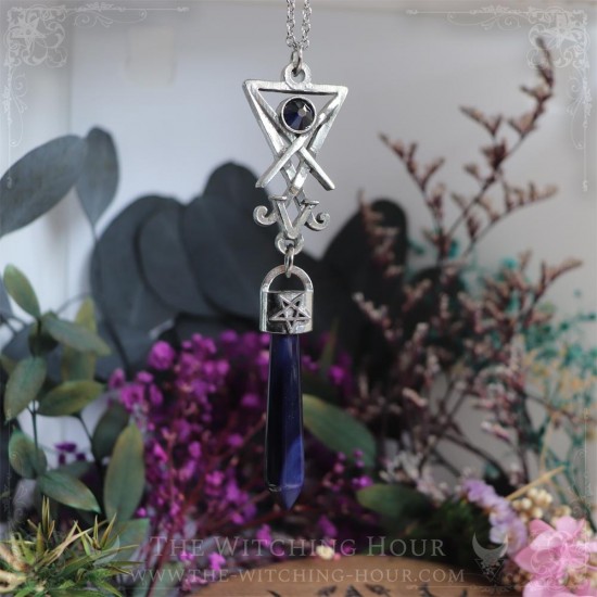 Sigil of Lucifer pendulum necklace