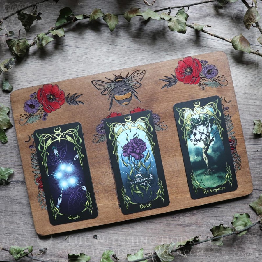 Table de tirage divinatoire inspirée de la nature, pour tarot et oracles