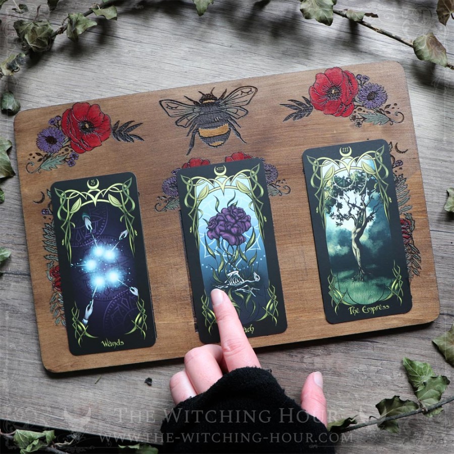 Table de tirage divinatoire inspirée de la nature, pour tarot et oracles