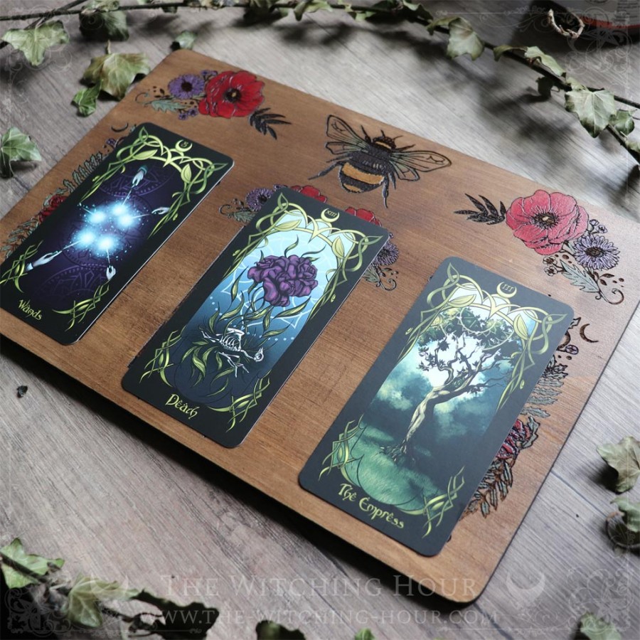 Table de tirage divinatoire inspirée de la nature, pour tarot et oracles