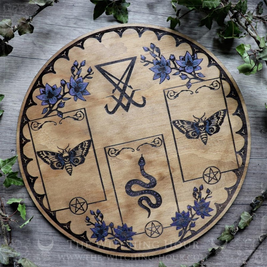 Planche de divination sigil de Lucifer en bois