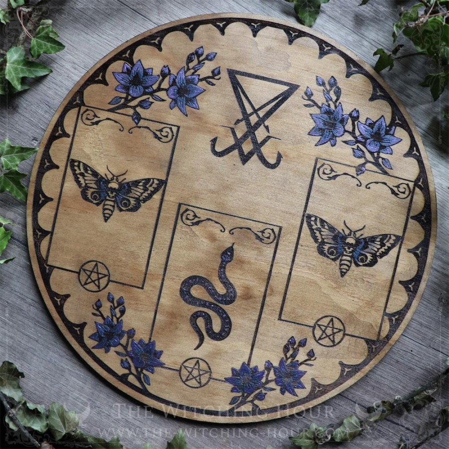 Planche de divination sigil de Lucifer en bois