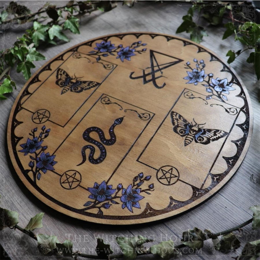 Planche de divination sigil de Lucifer en bois