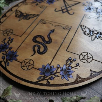 Planche de divination sigil de Lucifer en bois