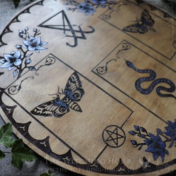 Planche de divination sigil de Lucifer en bois