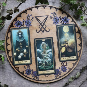 Planche de divination sigil de Lucifer en bois