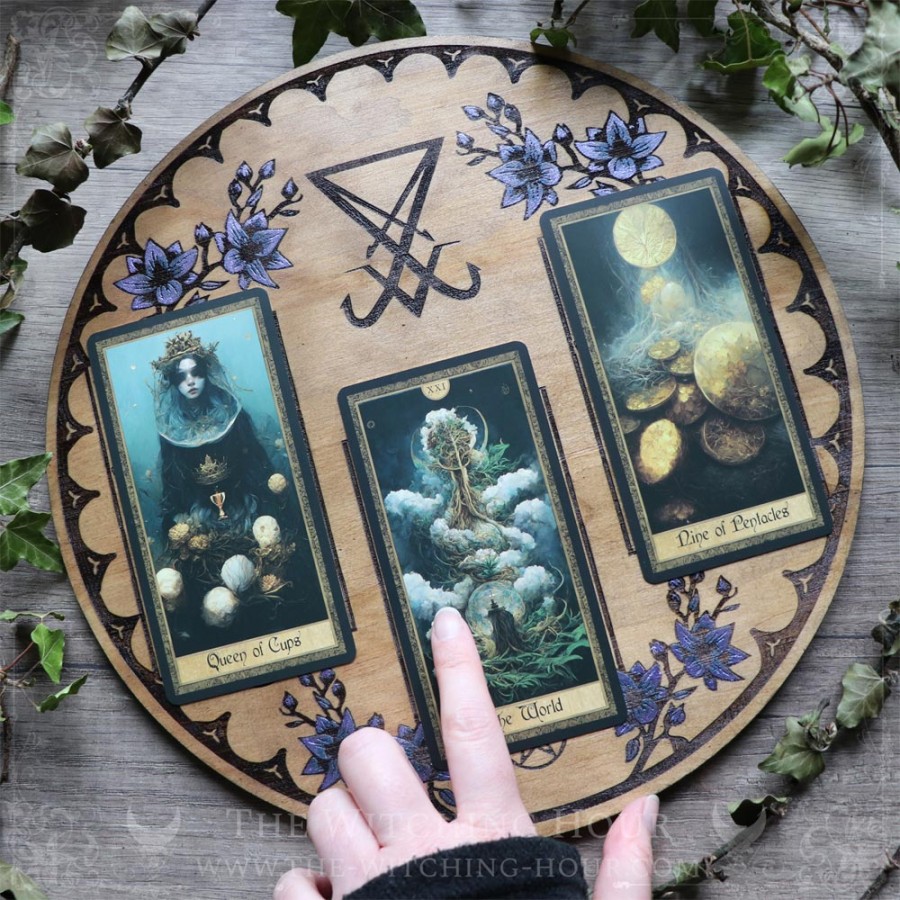 Planche de divination sigil de Lucifer en bois