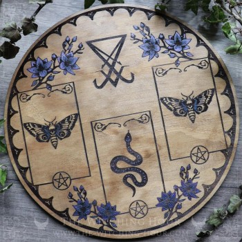 Planche de divination sigil de Lucifer en bois