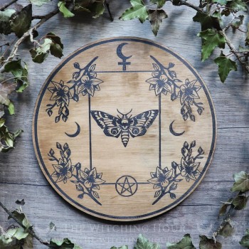 Planche de divination moth et symbole de Lilith la lune noire