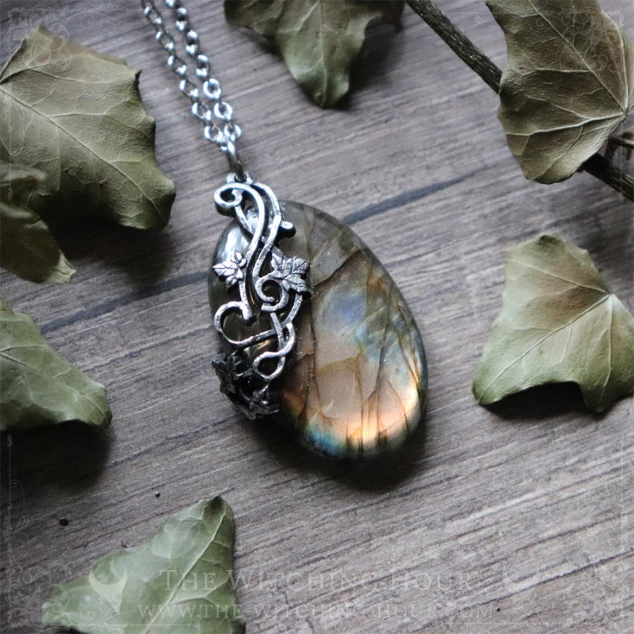 Golden labradorite pendant