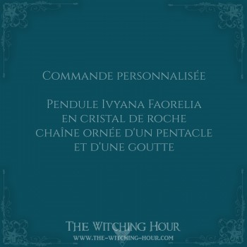 Commande personnalisée: Pendule triquetra en cristal de roche